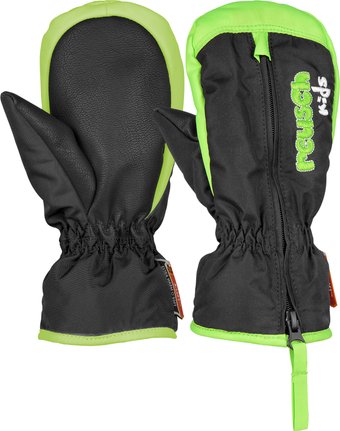 Горнолыжные варежки Reusch Ben mitten 4685408-0716 (р-р 3, mitten black/neon green inch)