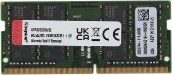 Оперативная память Kingston 32GB DDR4 SODIMM PC4-25600 KVR32S22D8/32