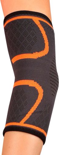 Суппорт локтя Indigo IN206 (черный/оранжевый, L)