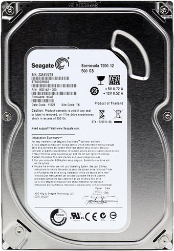Жесткий диск Seagate Barracuda 7200.12 500GB ST500DM002 (восстановленный производителем)