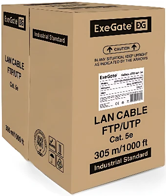 Кабель ExeGate UTP4-C5e-CU-S25-IN-PVC-GY-305 UTP