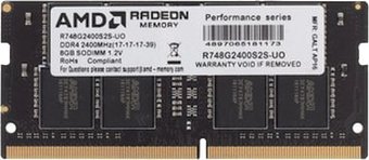 Оперативная память AMD Radeon R7 Performance 8GB DDR4 SODIMM PC4-19200 R748G2400S2S-UO