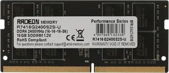 Оперативная память AMD Radeon R7 Performance Series 16ГБ DDR4 SODIMM 2400 МГц R7416G2400S2S-U