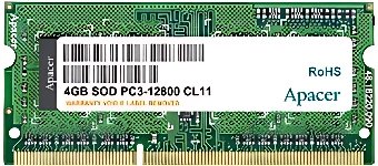 Оперативная память Apacer 4GB DDR3 SO-DIMM PC3-12800
