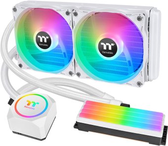 Жидкостное охлаждение для процессора Thermaltake Floe RC240 Snow Edition CL-W330-PL12WT-A