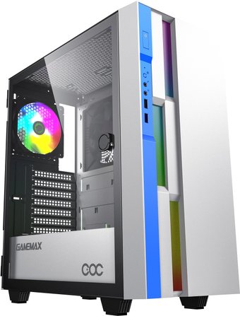 Корпус GameMax Brufen C3 (белый/голубой)