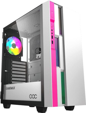 Корпус GameMax Brufen C3 (белый/голубой)