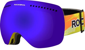 Горнолыжная маска (очки) RockBros 10084 (синий/желтый)