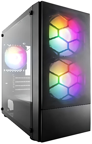 Корпус 1stPlayer Firebase X4-M-BK-2F1P-1F1