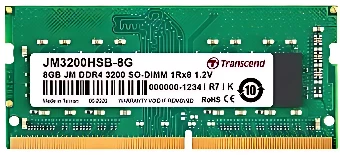 Оперативная память Transcend JetRam 8GB DDR4 SODIMM PC4-25600 JM3200HSB-8G