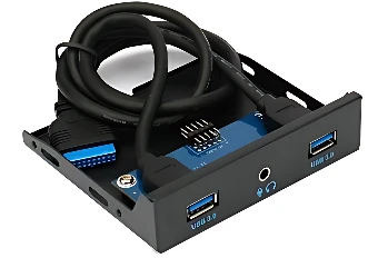 Планка портов на переднюю панель Gembird FP3.5-USB3-2A-HDA