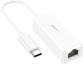 Сетевой адаптер Borofone DH7 Type-C (белый)