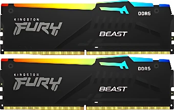 Оперативная память Kingston FURY Beast RGB 2x16ГБ DDR5 5600 МГц KF556C40BBAK2-32