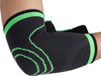 Суппорт локтя USBTOP 557142 (р. 22-24, черный/зеленый)