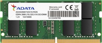 Оперативная память ADATA Premier 8GB DDR4 SODIMM PC4-21300 AD4S26668G19-SGN