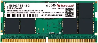 Оперативная память Transcend JetRam 16ГБ DDR5 SODIMM 5600МГц JM5600ASE-16G