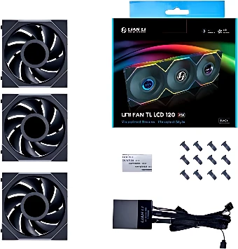 Набор вентиляторов Lian Li Uni Fan TL LCD 120 Triple Pack G99.12TLLCD3B.00