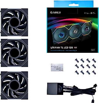 Набор вентиляторов Lian Li Uni Fan TL LCD 120 Triple Pack G99.12TLLCD3B.R0