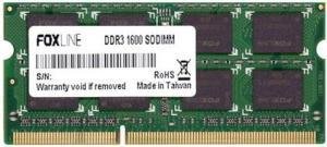 Оперативная память Foxline 8GB DDR3 SO-DIMM PC3-12800