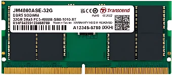 Оперативная память Transcend JetRam 32ГБ DDR5 SODIMM 4800МГц JM4800ASE-32G