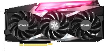 Видеокарта Inno3D GeForce RTX 3060 Ti iChill X3 Red LHR C306T3-08D6X-1671VA39H