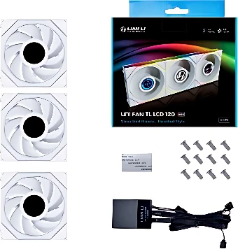 Набор вентиляторов Lian Li Uni Fan TL LCD 120 Triple Pack G99.12TLLCD3W.R0