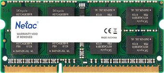 Оперативная память Netac Basic 8GB DDR3 SODIMM PC3-12800 NTBSD3N16SP-08