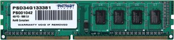 Оперативная память Patriot Signature 4GB DDR3 PC3-10600 (PSD34G133381)
