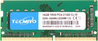 Оперативная память Tecmiyo 16ГБ DDR4 SODIMM 2666 МГц 16G1RPC4-21300S-G0