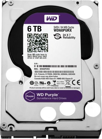 Жесткий диск WD Purple 6TB (WD60PURX)