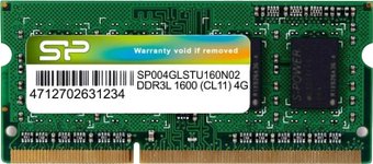 Оперативная память Silicon-Power 4GB DDR3 SO-DIMM PC3-12800 SP004GLSTU160N02