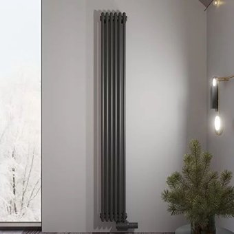 Дизайн-радиатор Faberg Extra 2 (4 секции, серый матовый RAL-7021)