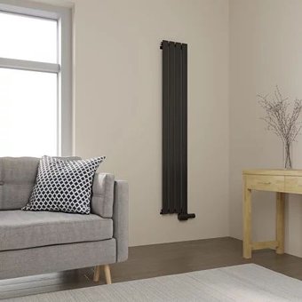 Дизайн-радиатор Faberg Morari 1 (4 секции, черный матовый RAL-9005)