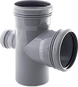 Фитинг РосТурПласт Крестовина для внутренней канализации 110х110х50х87°