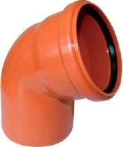 Фитинг РосТурПласт Отвод для наружной канализации 110х45°