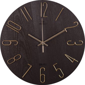 Настенные часы Рубин Классика 3010-003 (коричневый/золотистый)