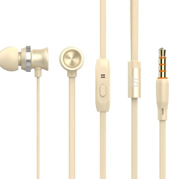 Наушники Celebrat D7 (золотистый/бежевый)