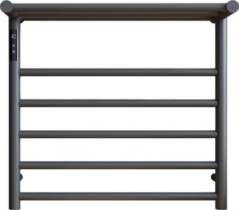 Полотенцесушитель Maxonor PL-TRE03-55-5-3 с полкой (серый, подключение слева)