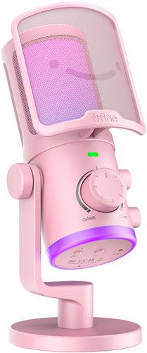 Проводной микрофон FIFINE AM6 (розовый)
