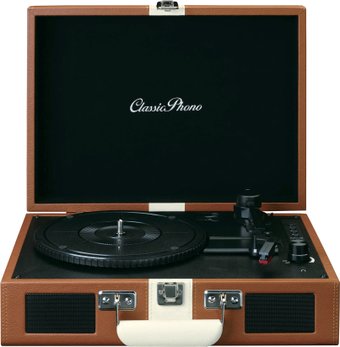 Виниловый проигрыватель Lenco TT-120 (коричневый/белый)