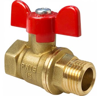 Запорная арматура Valfex Шаровый кран Optima ВР/НР ручка-бабочка 1/2"