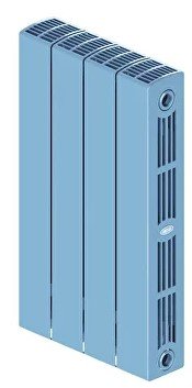 Биметаллический радиатор Rifar SUPReMO 500 (4 секции, сапфир)