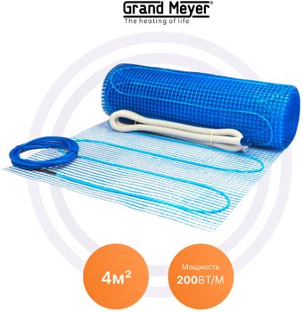 Нагревательный мат Heat'n'Warm THM200-040 4 кв.м. 800 Вт