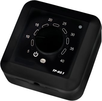 Терморегулятор ЭргоЛайт ТР-03.1В накладной (черный)
