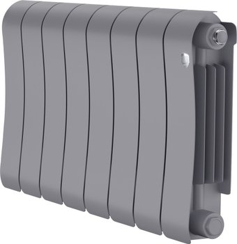 Биметаллический радиатор Royal Thermo Infinity 300 Silver Satin - 8 секций