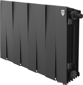 Биметаллический радиатор Royal Thermo PianoForte 300 Черный VR80 - 8 секций