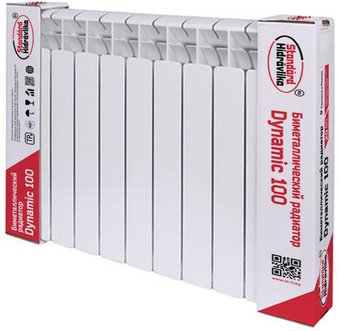 Биметаллический радиатор Standard Hidravlika Dynamic 100 500 мм (4 секций, белый)