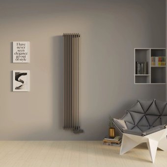 Дизайн-радиатор Faberg Sabron 1 (6 секций, черный матовый RAL-9005)