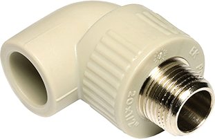 Фитинг Wavin Ekoplastik Угольник ПП нар.резьб. 25x1/2'' [SKOE02520E]