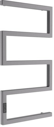 Полотенцесушитель Маргроид Ferrum Snake СНШ профильный 80*50 Графит, скрытого монтажа, таймер слева